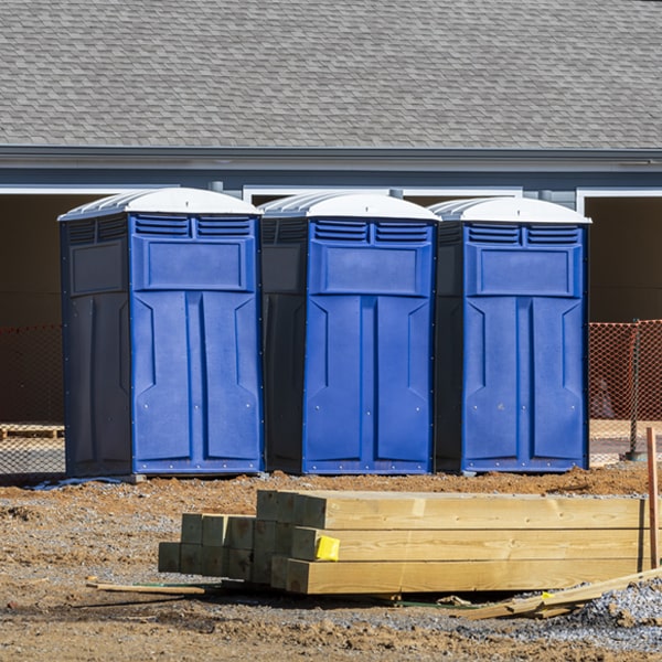 what is the expected delivery and pickup timeframe for the portable toilets in Bartonsville